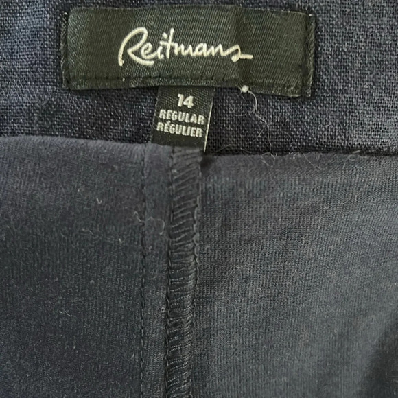 REITMANS Linen Blend Skort Navy Blue Athleisure Tennis Golf Coastal Summer 14 - Picture 7 of 11